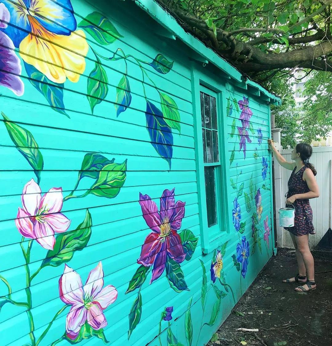 爱死这种手绘墙了，效果太美美到邻居羡慕嫉妒，网友：抢墙纸生意