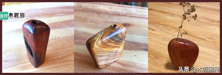 木工diy工艺品制作过程,插花瓶制作全过程