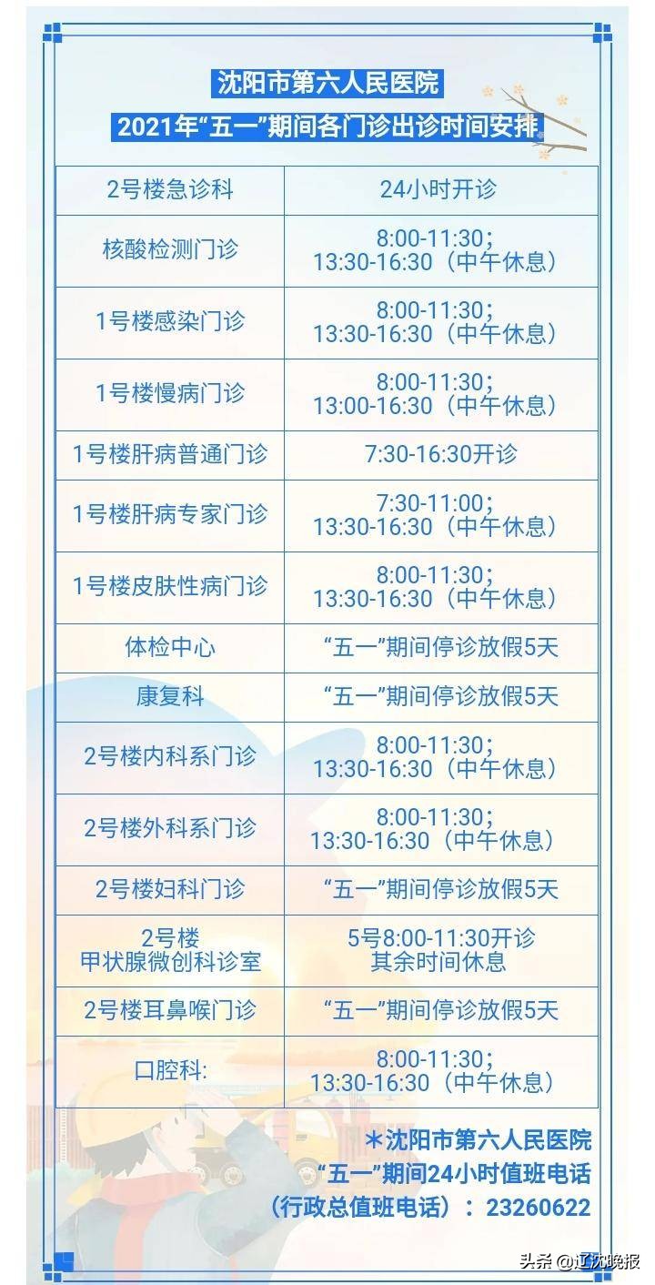 各大医院元旦门急诊安排,沈阳医院急诊最新通知