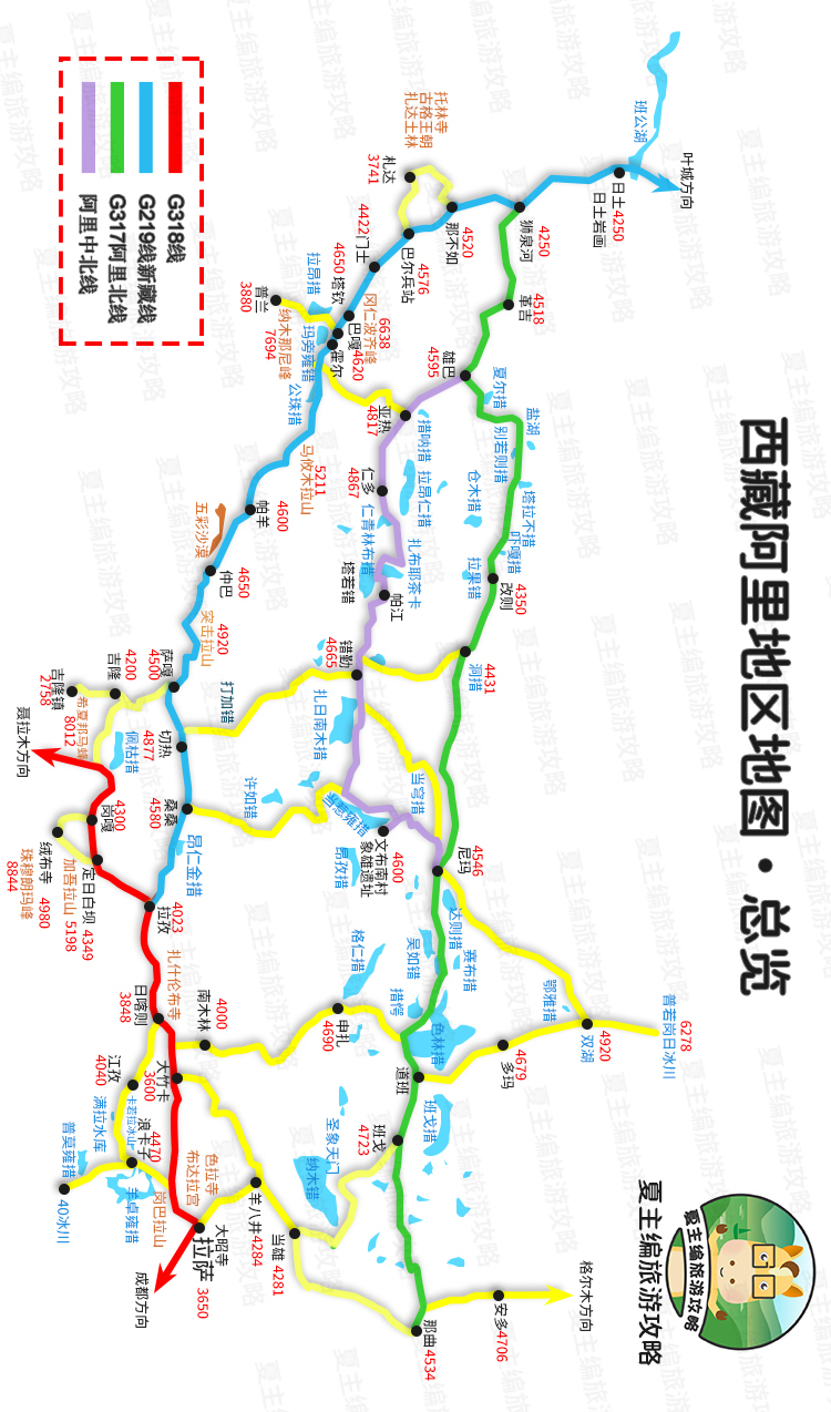 藏北高原自驾路线图,自驾藏东环线