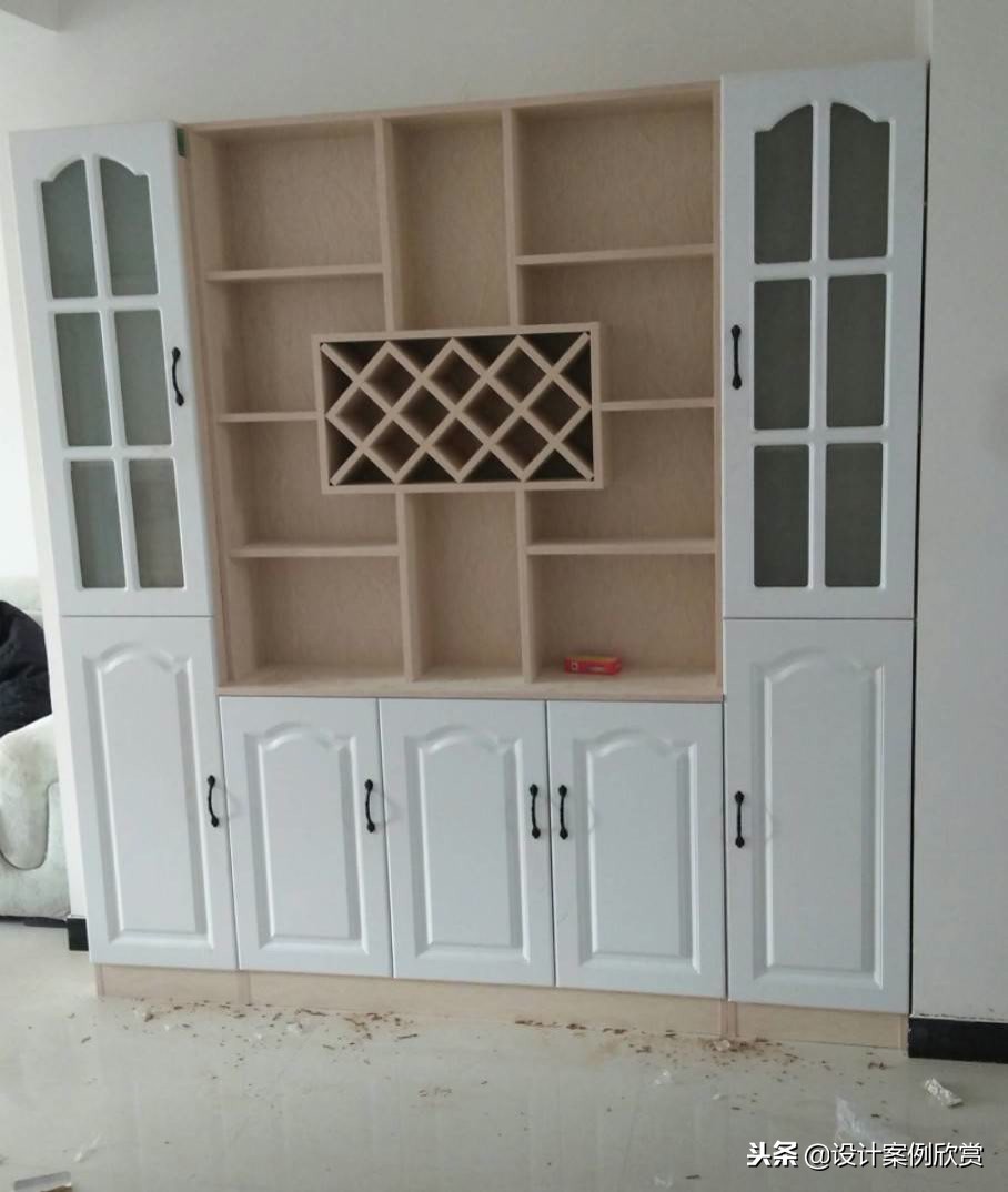 餐厅酒柜效果图大全集,一整面墙酒柜的设计效果图