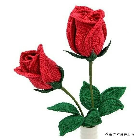 七种玫瑰花的钩编步骤,浪漫永不凋零的玫瑰花折纸