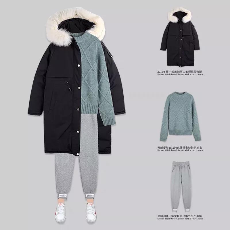 冬季黑色长款羽绒服穿搭,40-50岁黑色长款羽绒服搭什么裤子