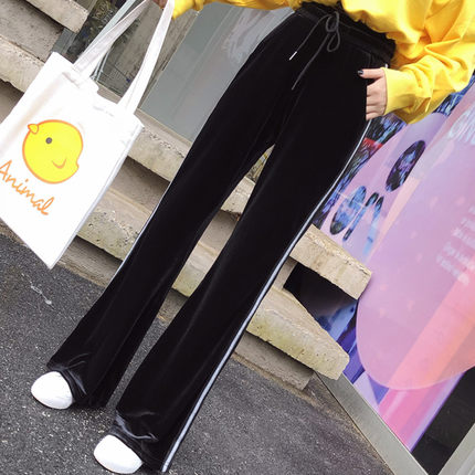 高腰显瘦加厚毛呢阔腿裤,毛呢女裤秋冬阔腿裤