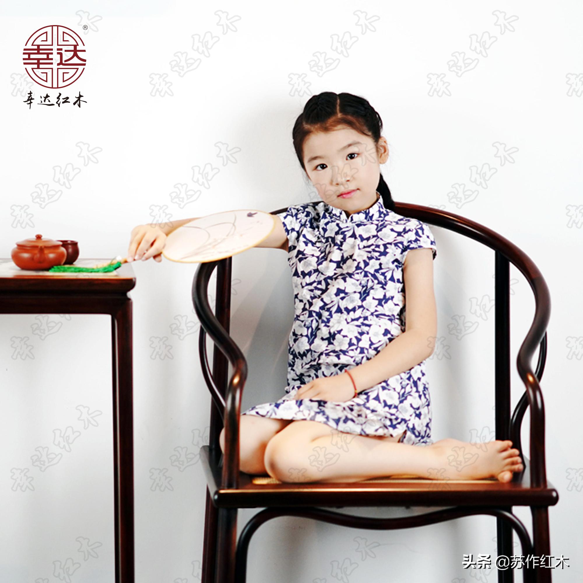 日式矮式圈椅,刺猬紫檀安思远垂手圈椅