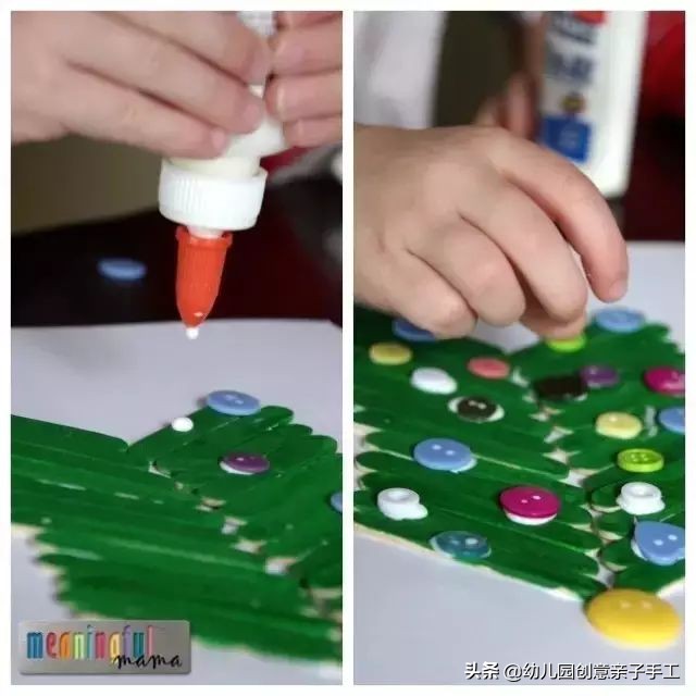 幼儿园中班圣诞树美术课,圣诞树粘土中班幼儿园