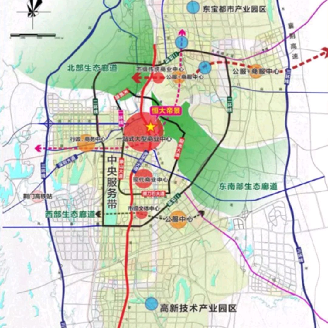 荆门中心城区是哪一块,荆门中心城区有多少个区