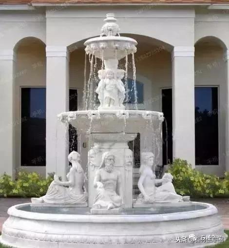 最漂亮的喷泉石雕,精品石雕喷泉花钵设计