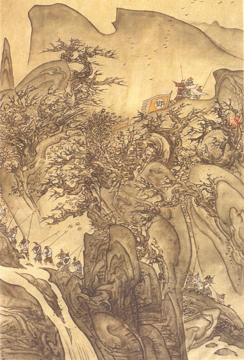 工笔三国演义五虎大将图,陈全胜小说插图