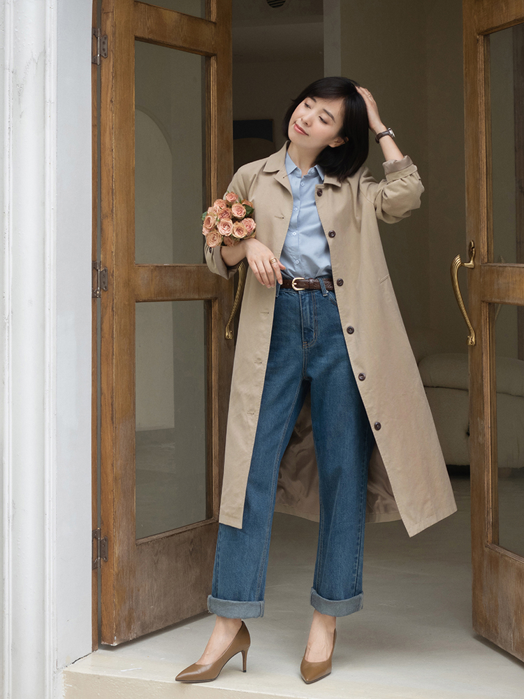 大衣长筒高跟鞋穿搭高级感,高跟鞋穿搭出街显得迷人又时尚