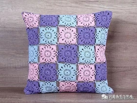 独一无二的抱枕套钩织教程,枕头套毛线钩织教程视频