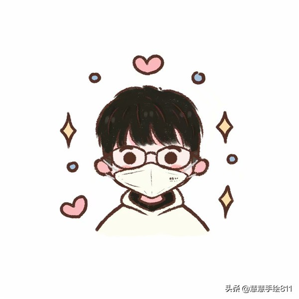 蜡笔娃娃手绘头像可爱,卡通女生头像小清新可爱简单手绘