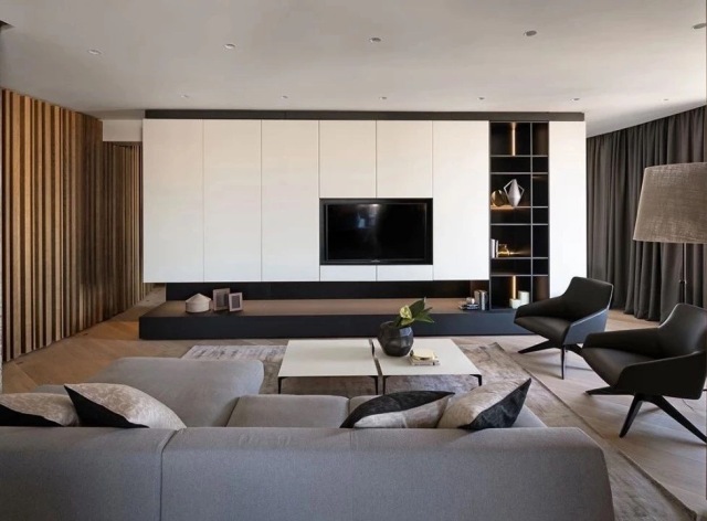 小户型电视柜设计高级感,便宜简约大气电视柜大全