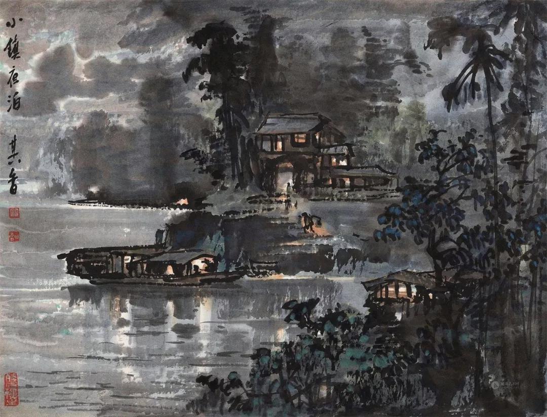 水墨画夜景欣赏,画夜景最好的中国画