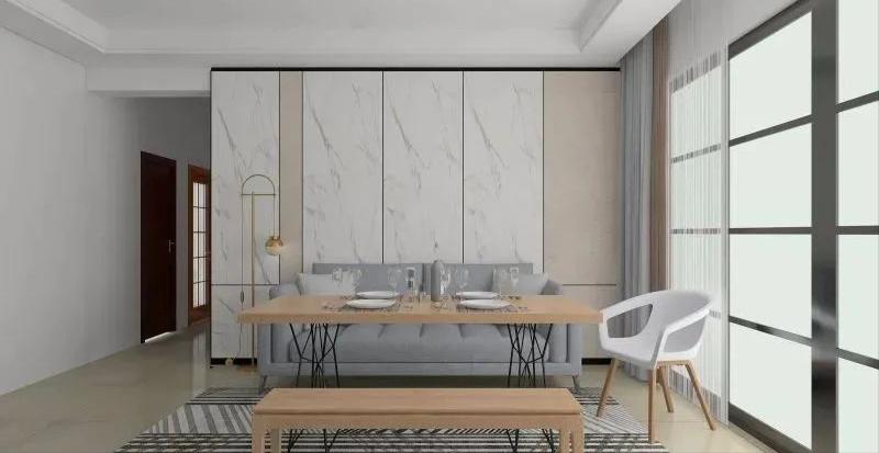 好看的客餐厅效果图,60平方客餐厅一体装修效果图大全