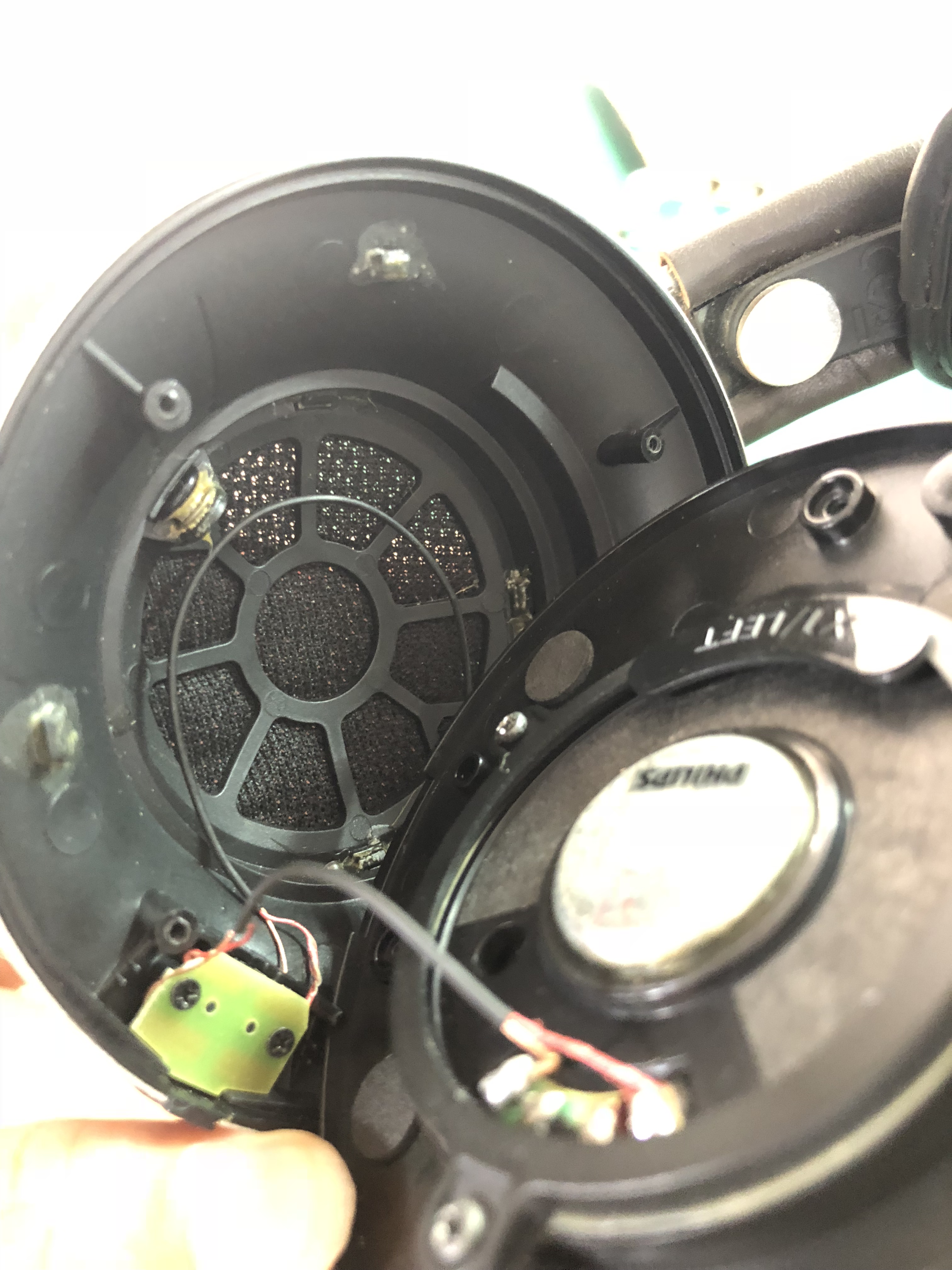 大推力热插拔损单元，经典飞利浦X1耳机音圈过载散线拆解复活案例