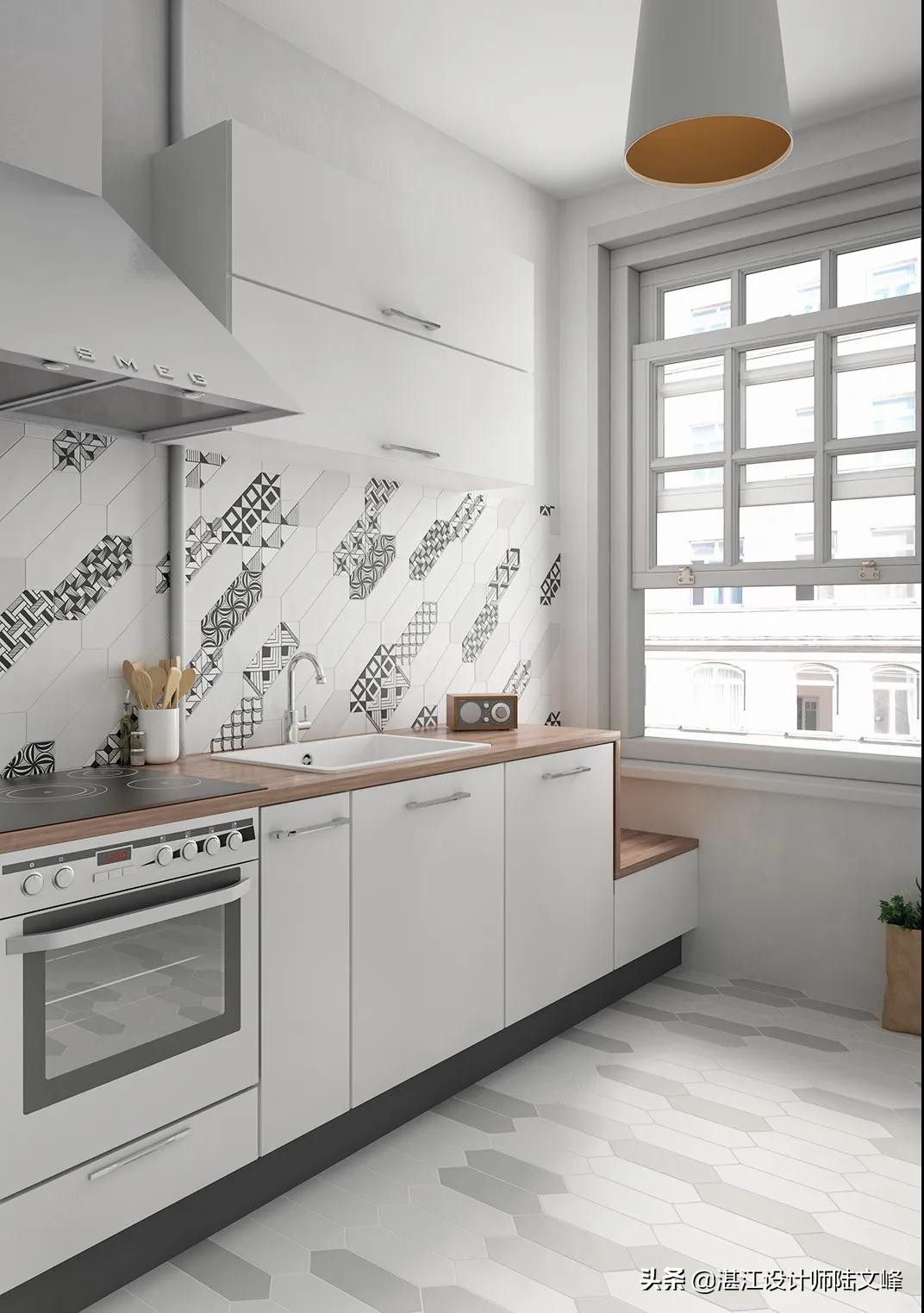 厨房贴网红小白砖好看吗,800x800瓷砖上墙厨房好看吗