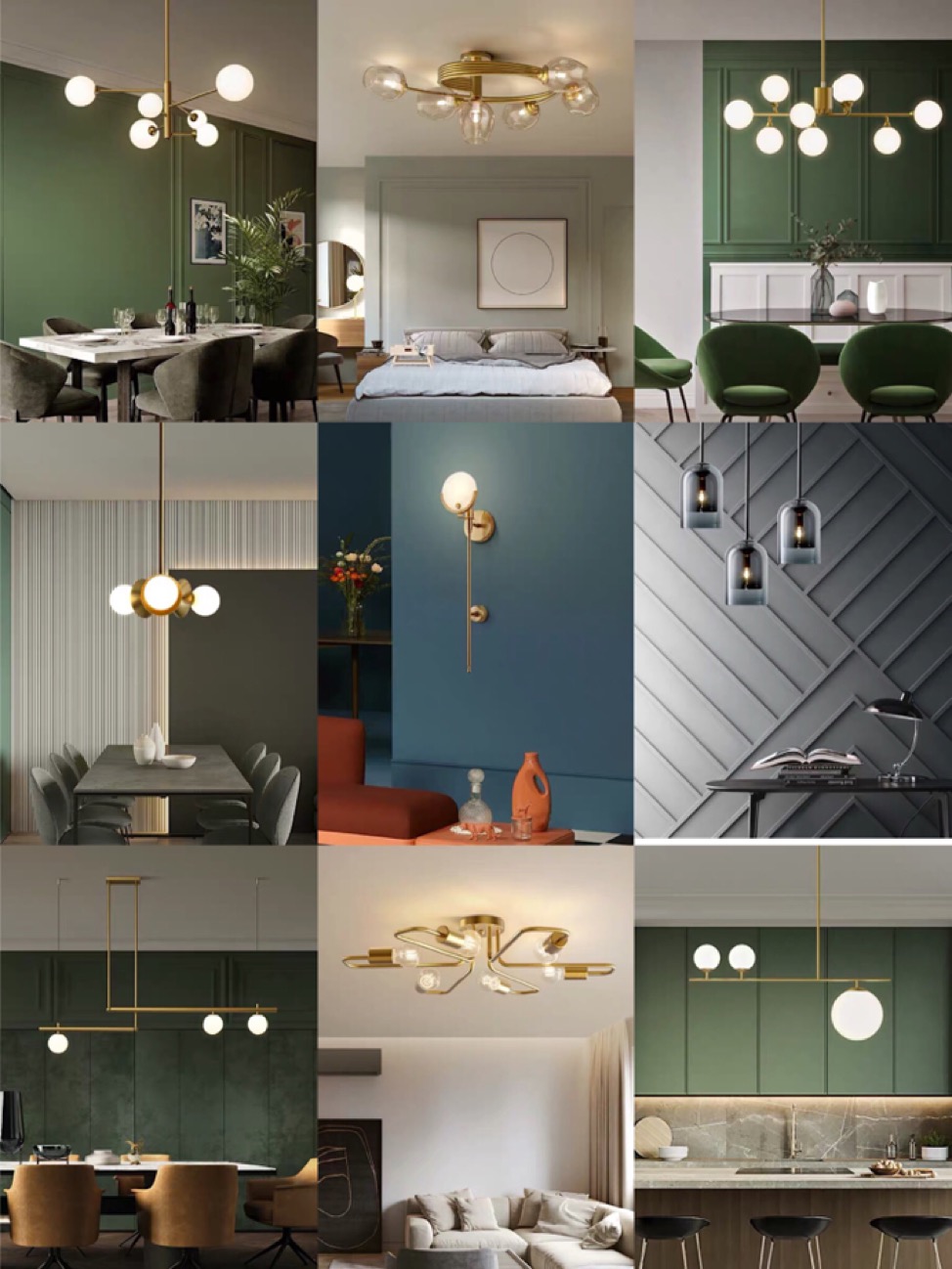 北欧风房间灯饰灯具效果图,北欧风全屋灯饰