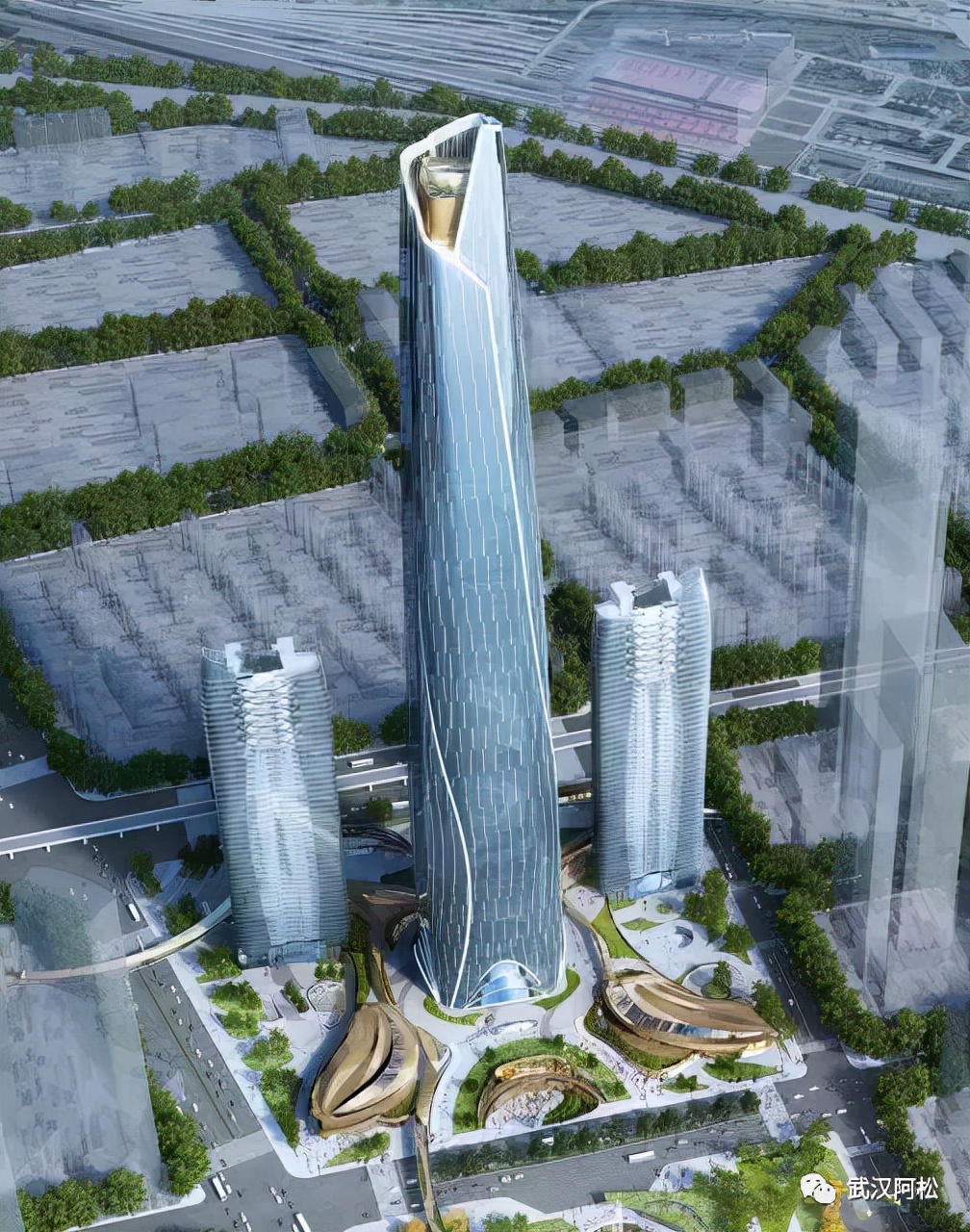 武汉十大高楼合集,武汉200米高楼全景一览