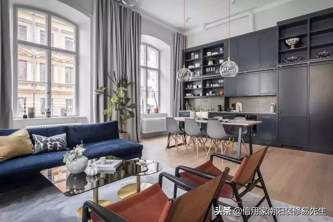 108平横厅客厅餐厅一体装修实景图,48种客餐厅设计总有一款适合你