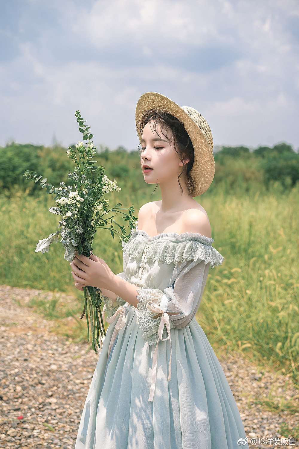 显瘦蓝色lolita夏季,好看显白凉快的lolita