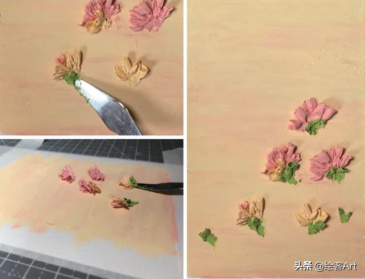 用油画棒画关于母亲节的绘画,用油画棒来画立体康乃馨