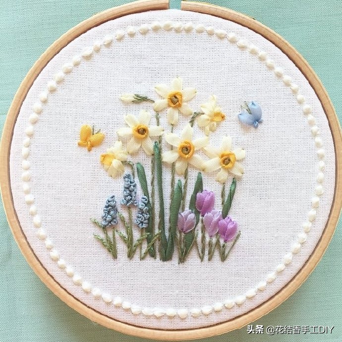 丝带绣基本针法,丝带绣绣法大全教程