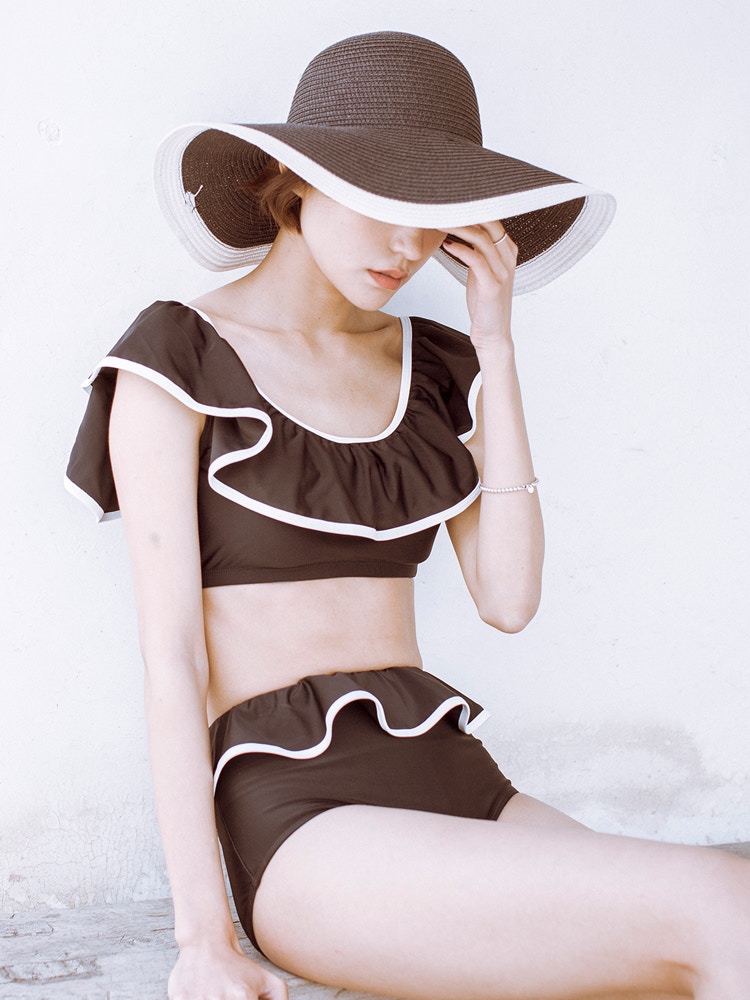 120-140斤分体微胖泳衣遮肚显瘦,泳衣女款分体保守又好看显瘦遮肉