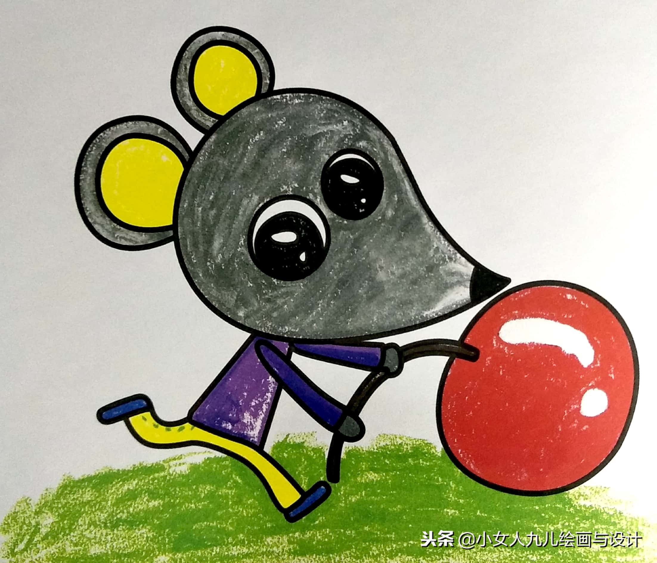 儿童简笔画彩色可爱步骤图文,超萌彩色简笔画手把手教孩子