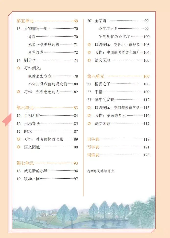 寒假预习小学语文五年级下册,五年级下册语文五单元整体预习