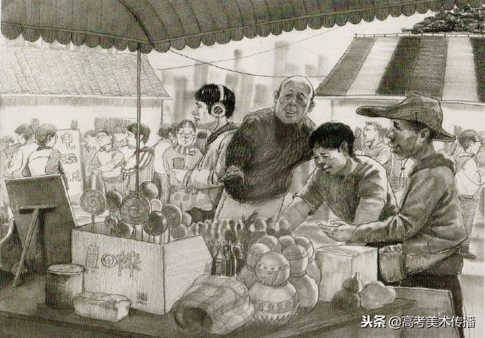 场景速写优秀案例赏析,场景速写命题创作照片