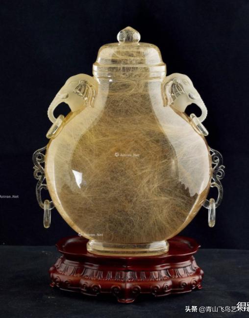 黄水发晶精品,绿发晶艺术品珍藏品图片