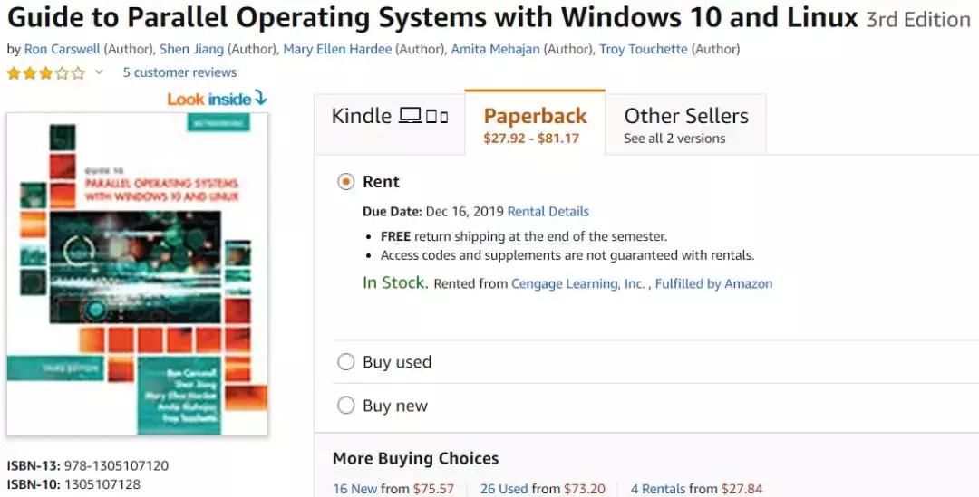 美亚上最畅销的操作系统书籍是它们