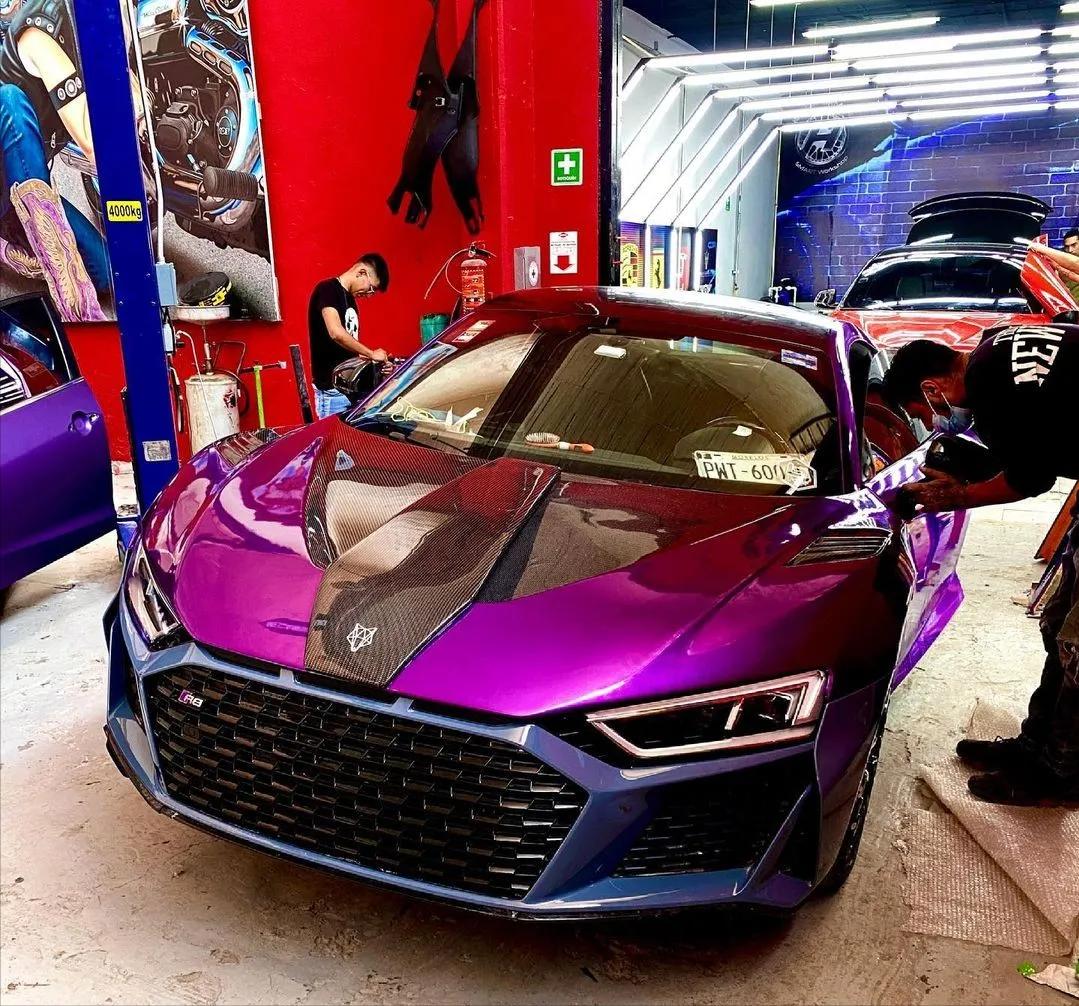 奥迪r8碳纤维车体,碳纤维奥迪r8