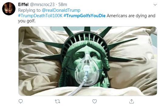 “10万死亡名单”轰动美国，川普却被爆去玩高尔夫，网友们炸了