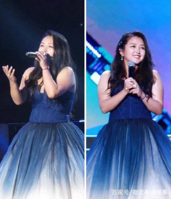 看何洁这脸，100斤；看这胳膊看这腰，怕不是有200斤吧