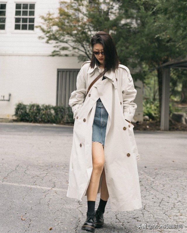 风衣搭配马丁靴好看吗,风衣鞋子搭配马丁靴还是老爹鞋