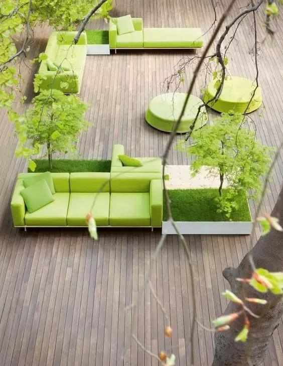 庭院木平台自己做,庭院休闲木平台