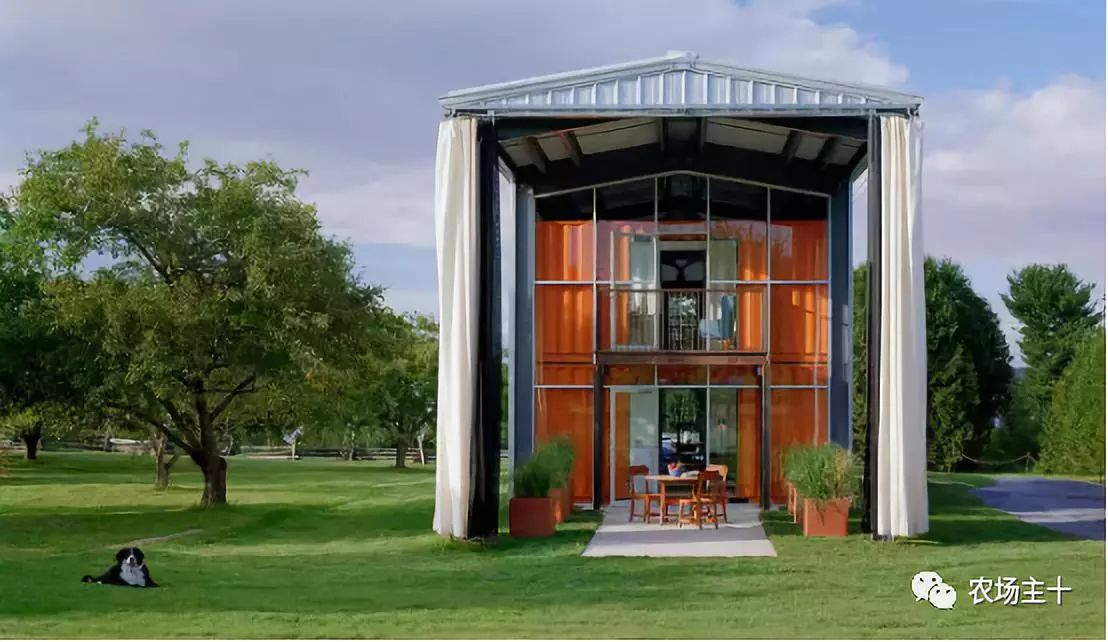 大型农场建造,家庭农场可以放置集装箱做民宿