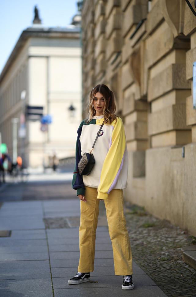 显瘦灯芯绒裤子小个子,百搭灯芯绒微喇裤