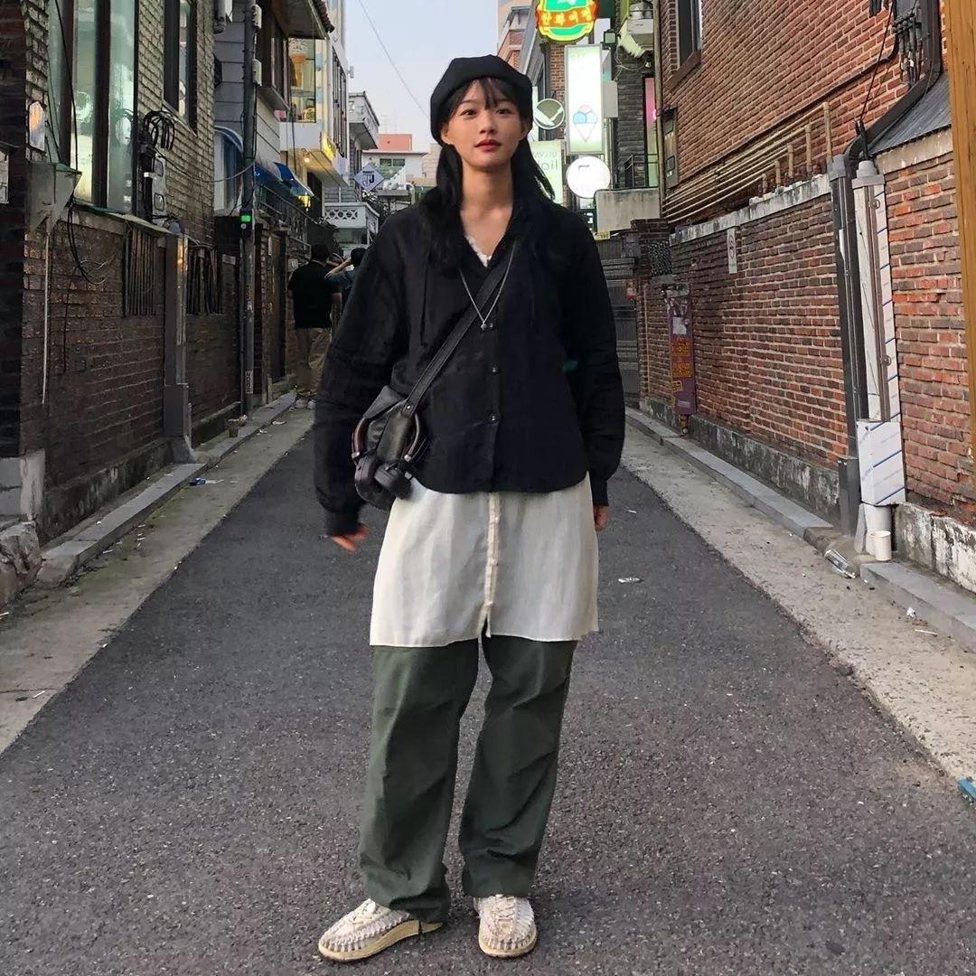 ins韩国温柔穿搭冬季裤子,韩国ins风穿搭女生高级感