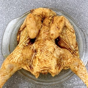 老鸡烤箱烤鸡的做法,烤箱烤鸡做法教程脆皮鸡