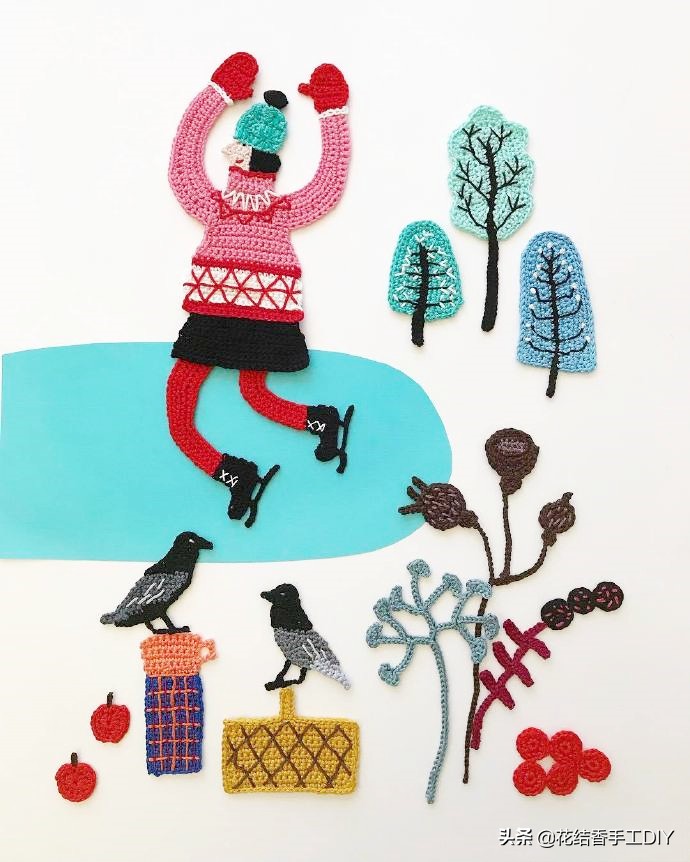 好看的手工毛线钩花,好看又好玩又简单的钩针毛线手工