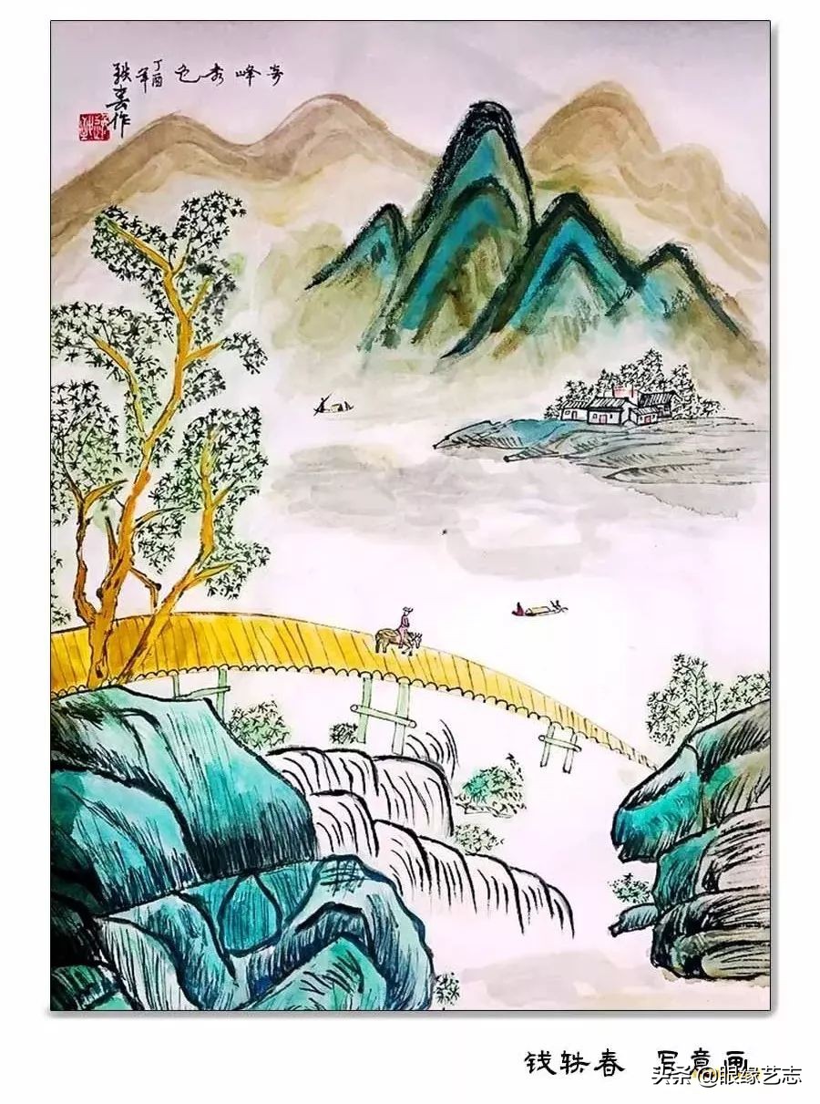 中国画元素服装设计作品,国画服装设计手绘