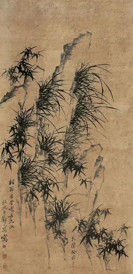 赏析郑板桥写意兰花画,郑板桥题画兰草书图片