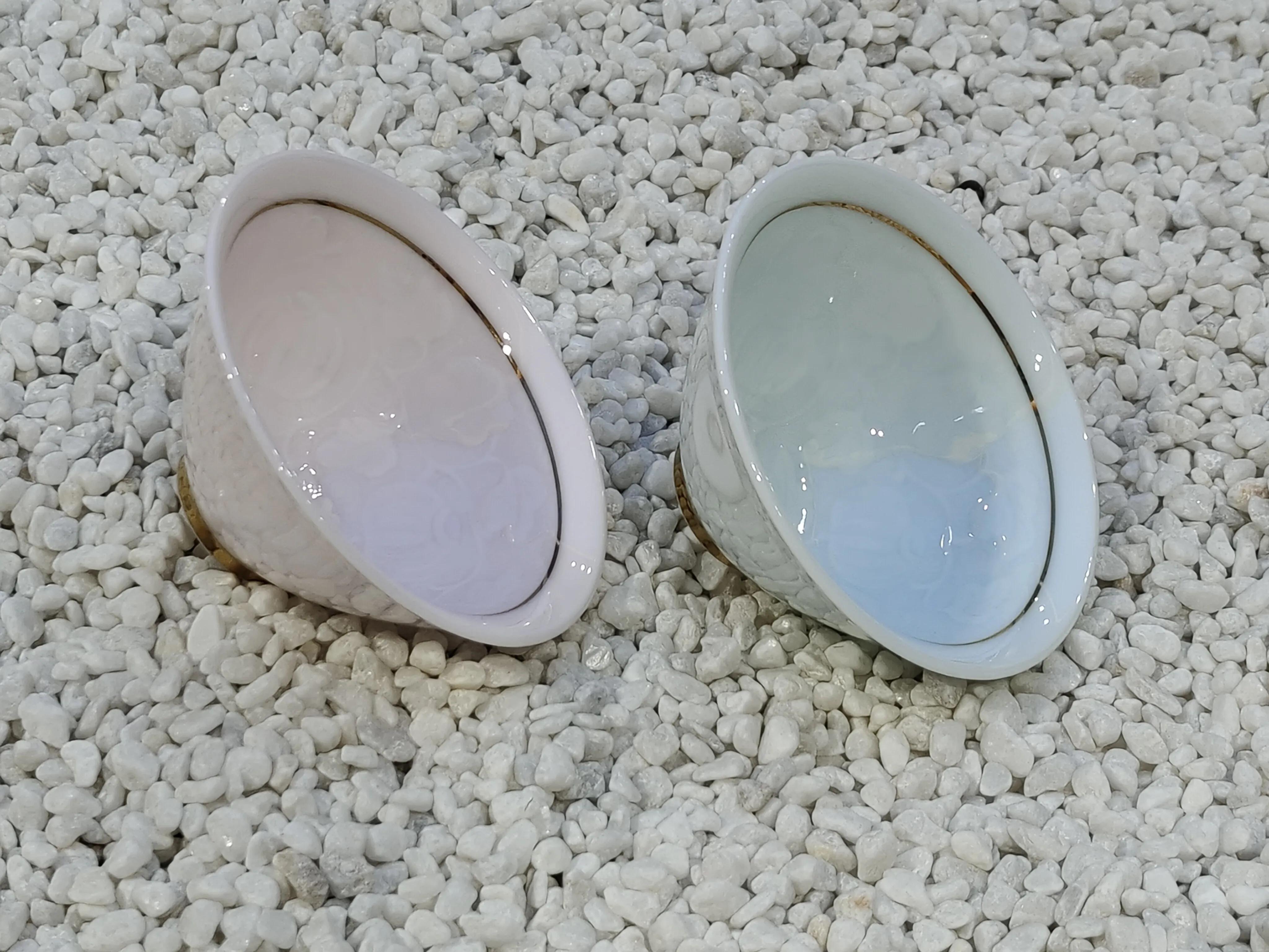 德化白瓷薄胎斗笠杯,日式陶釉斗笠杯