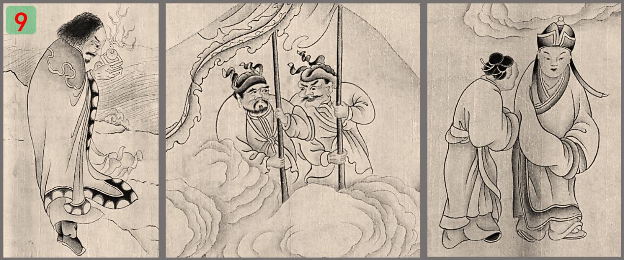 简析吴道子的白描作品送子天王图,吴道子李公麟白描相同之处