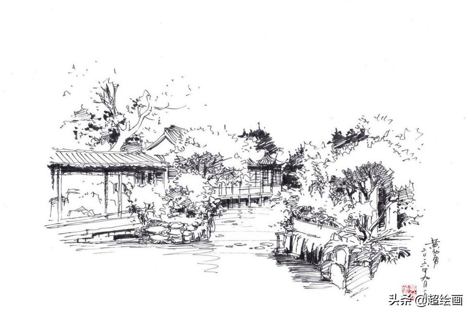 十大顶级钢笔画速写,钢笔速写100幅图片