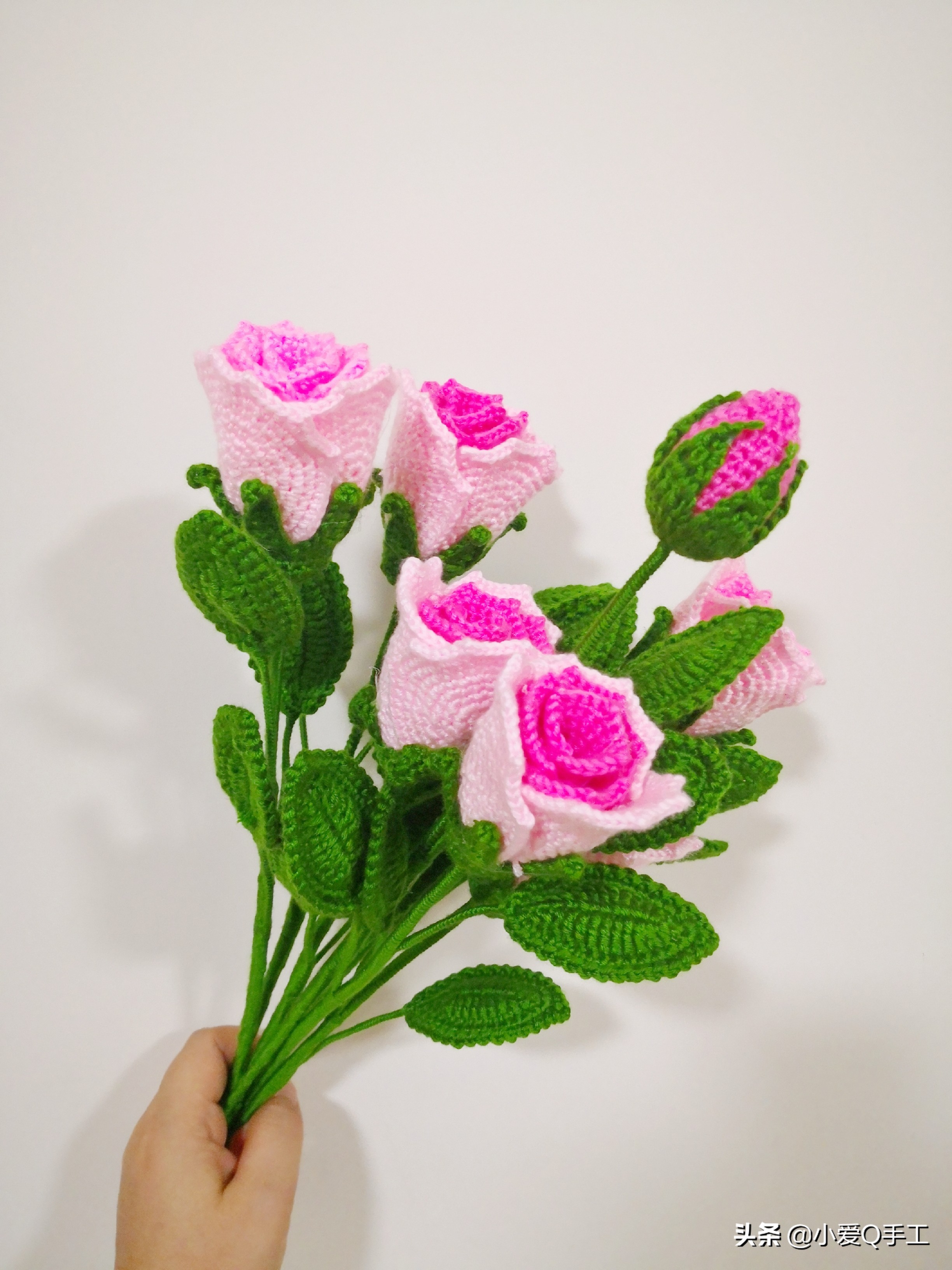 羞答答的钩针玫瑰静悄悄的开～钩针入门6种基础针法等你来学