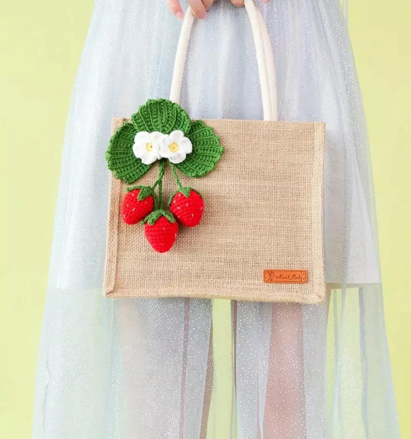 手工手提包又简单又漂亮,麻布袋子diy手提袋手绘